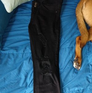 Black ripped jeans